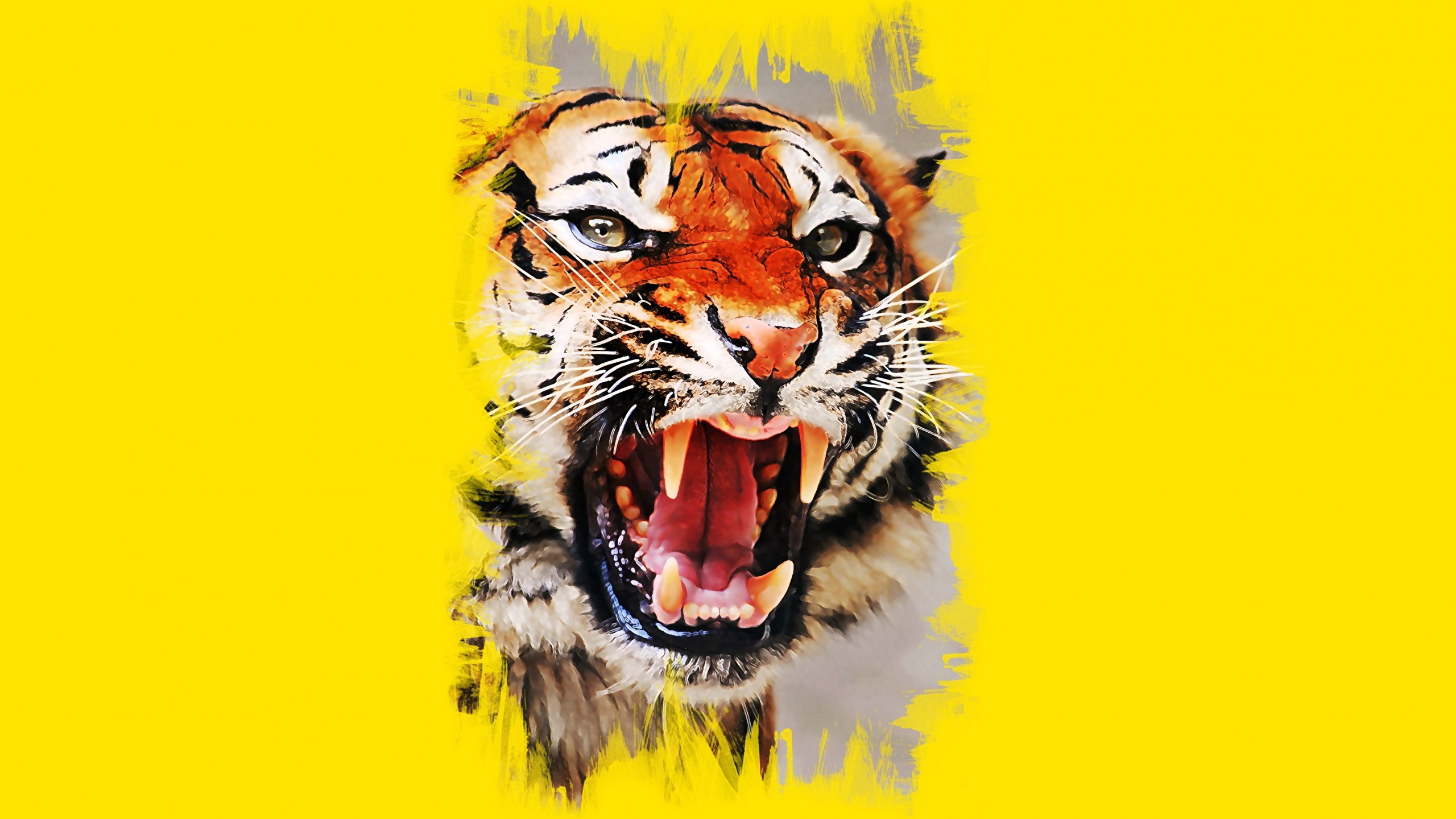 Оскал тигра арт
