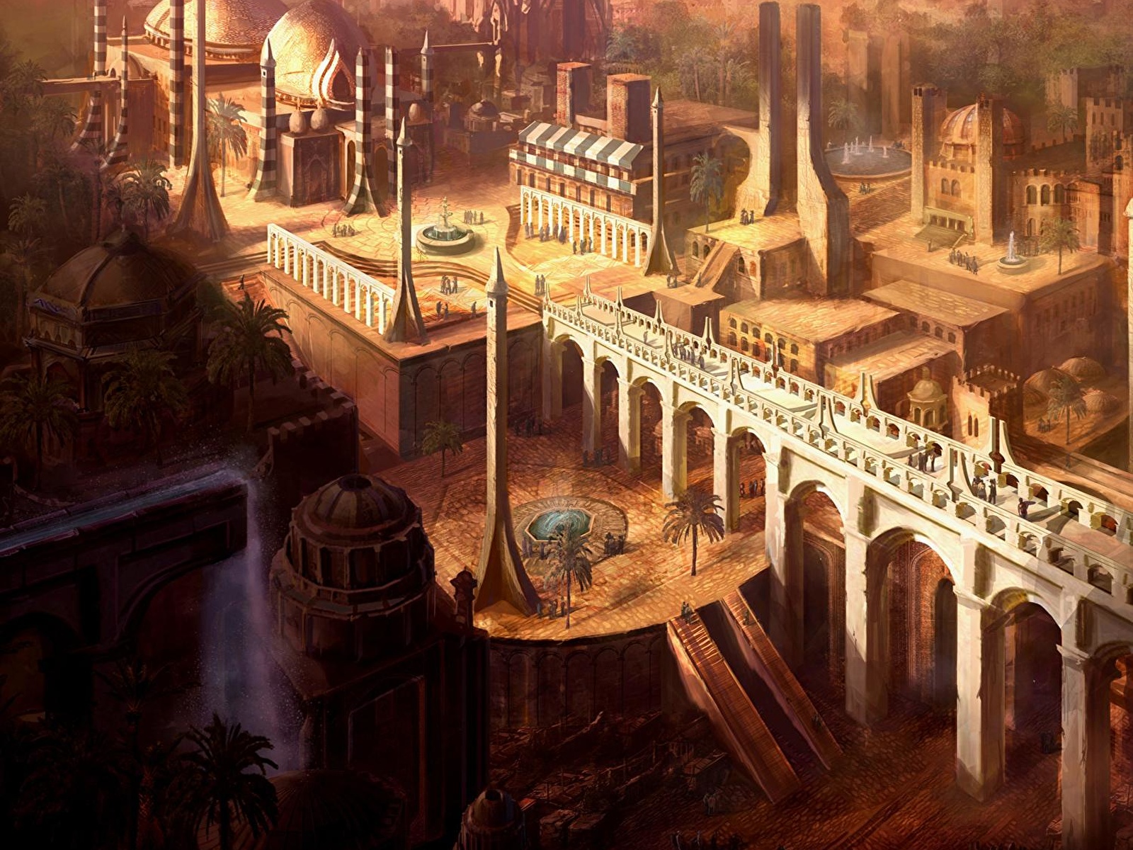 Храм Египет фэнтези арт