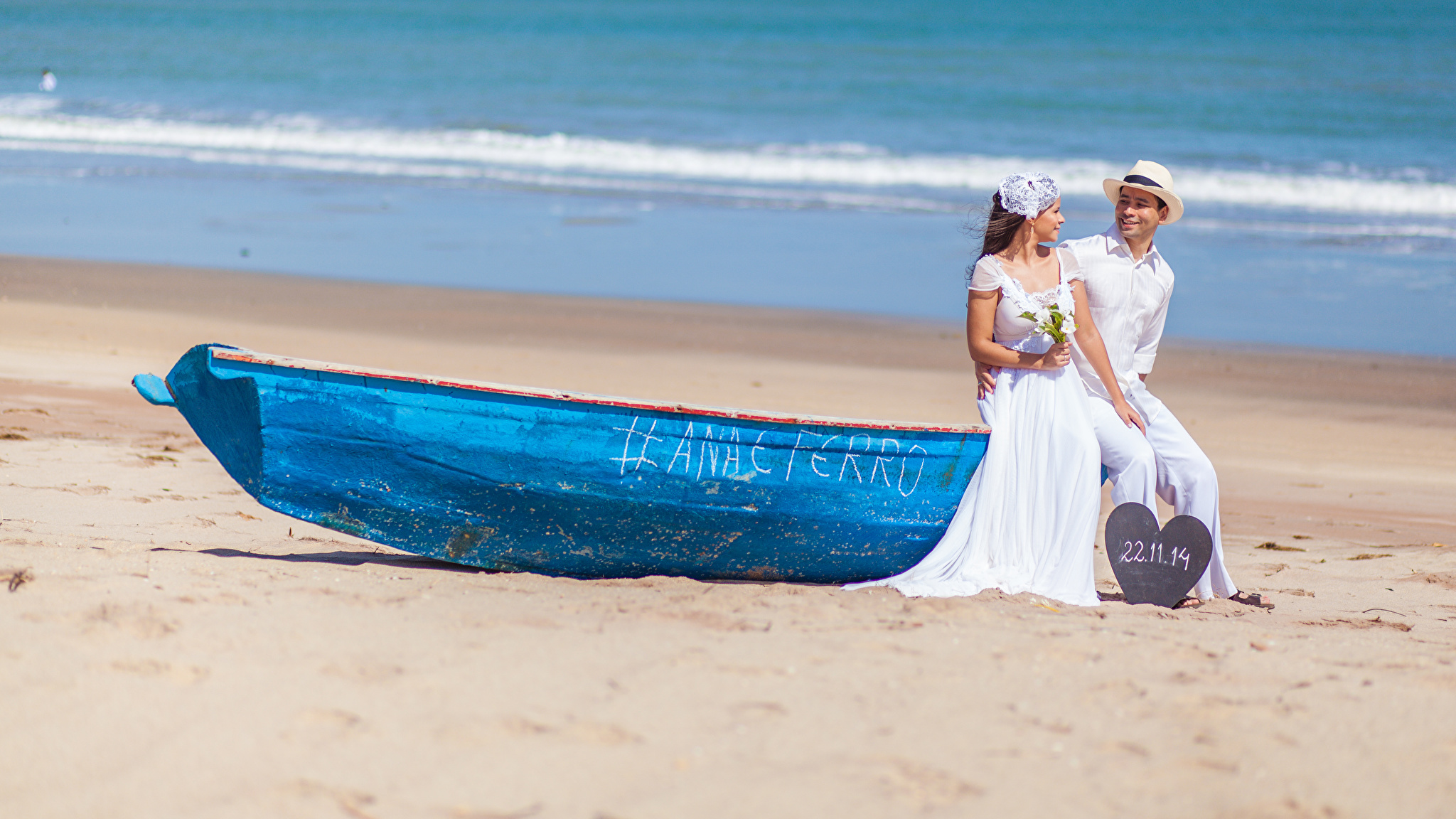 свадебные фото на пляже