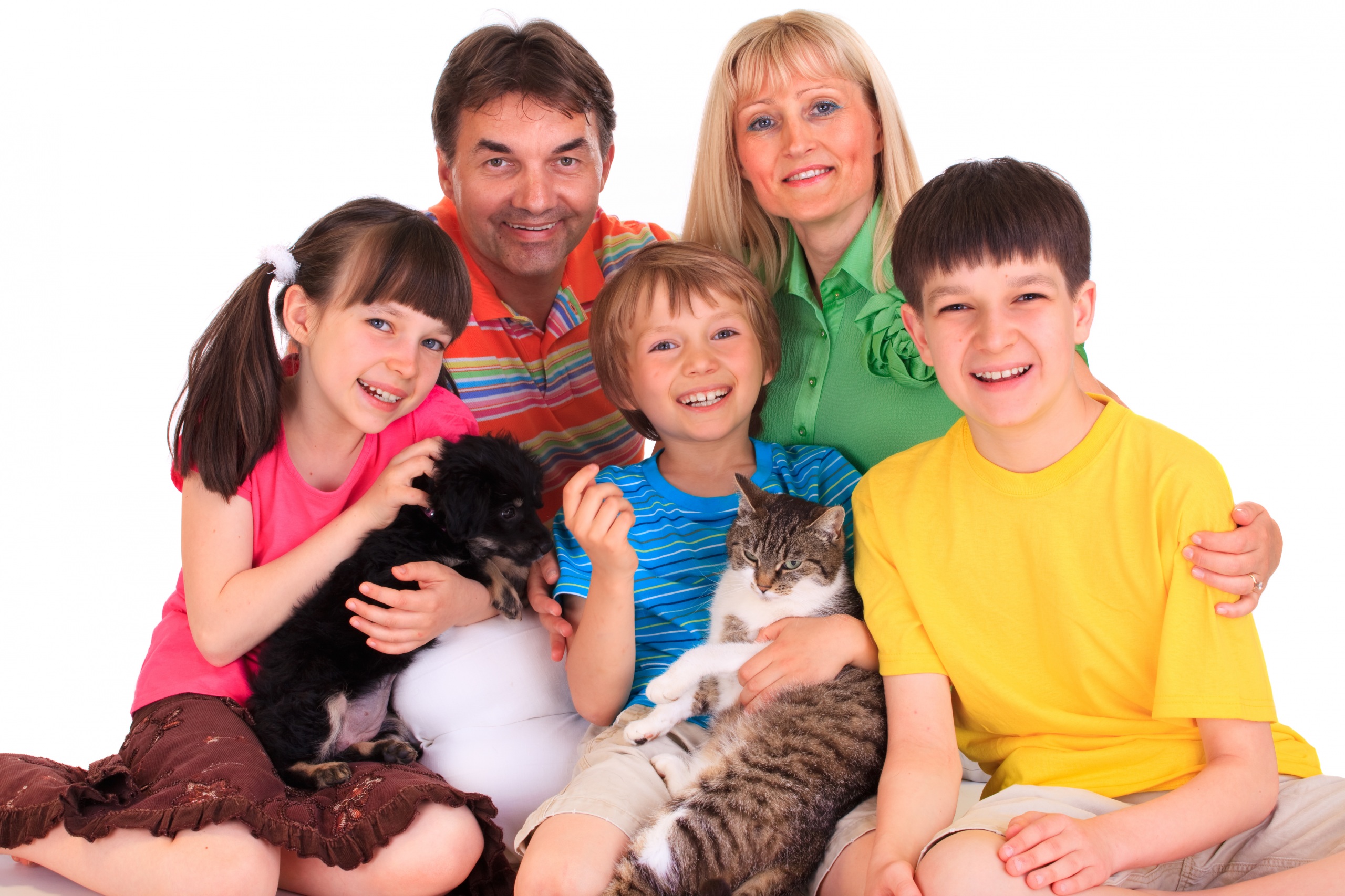 Семья с домашними животными