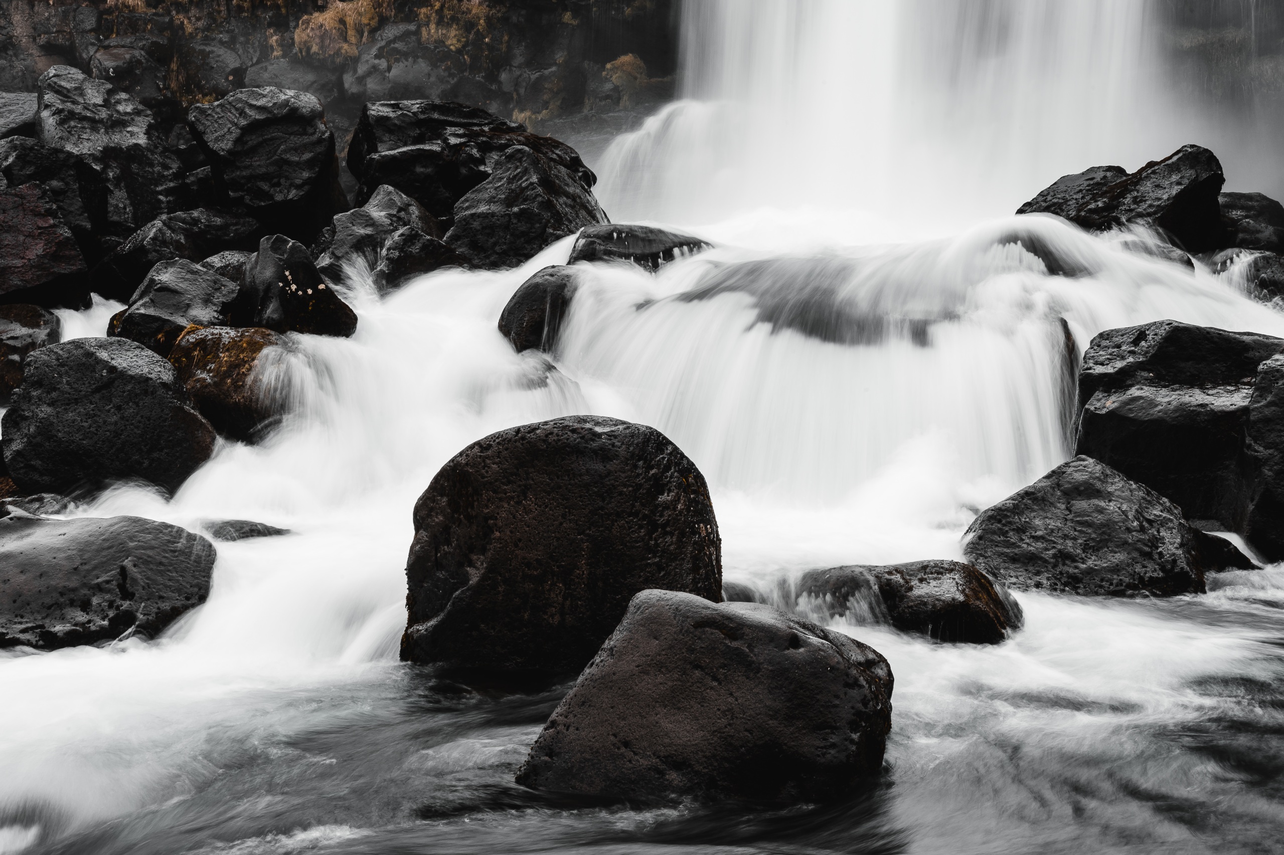 Природа камни река vodopad