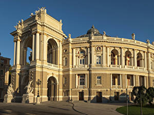 Обои Одесса Украина Дома Скульптуры Theatre of Opera and Ballet