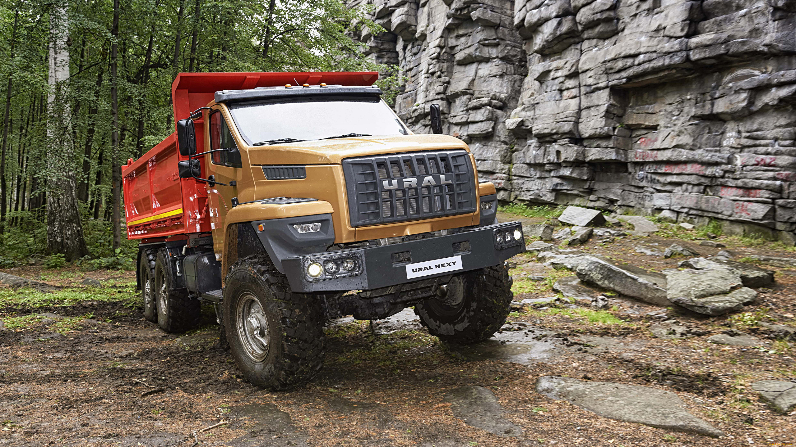 Картинка Грузовики Ural dump truck-NEXT 6×6 Утес 2560x1440