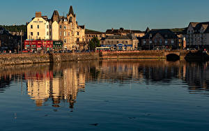 Фотографии Шотландия Здания Реки Oban