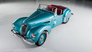 Фотографии Старинные Голубой Кабриолета 1949-53  Lea-Francis 2 ½ Litre Sports Автомобили