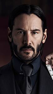 Картинки Keanu Reeves Мужчина Джон Уик 2 Бородой Красивая Знаменитости