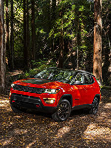 Обои Джип Красные 2017 Compass Trailhawk