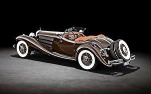 Картинки Mercedes-Benz Ретро Родстер Коричневый 500 K Special Roadster (W 29), 1934 машины