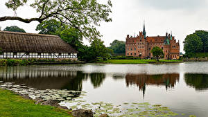 Фотография Дания Замки Пруд Egeskov Castle