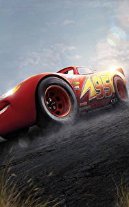 Картинки Тачки 3 Красная Lightning McQueen мультик