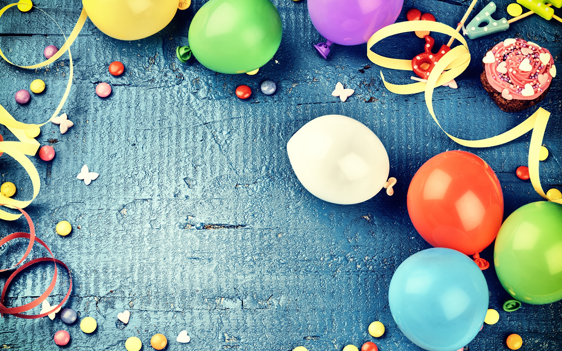 Картинка День рождения воздушные шарики Шаблон поздравительной открытки Праздники 1920x1200 Воздушный шарик воздушных шариков воздушным шариком