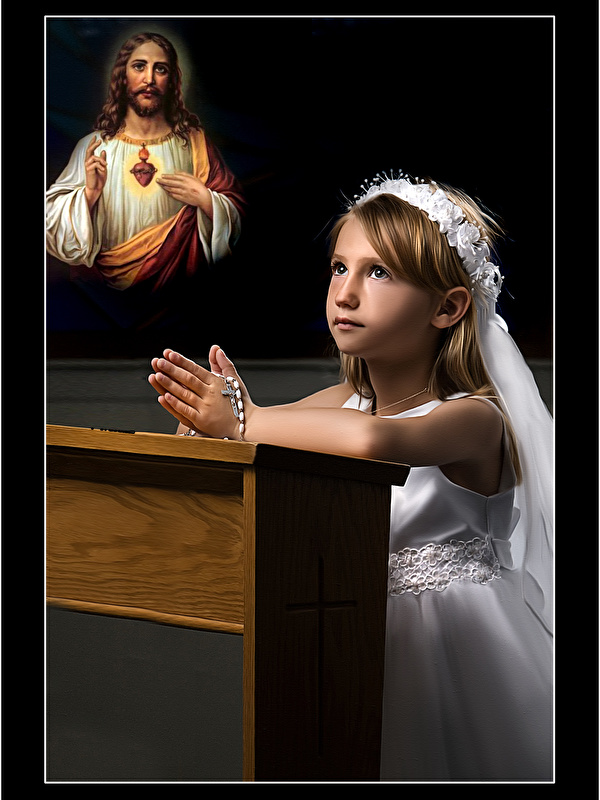Картинки девочка Дети Религия 600x800 для мобильного телефона Девочки ребёнок