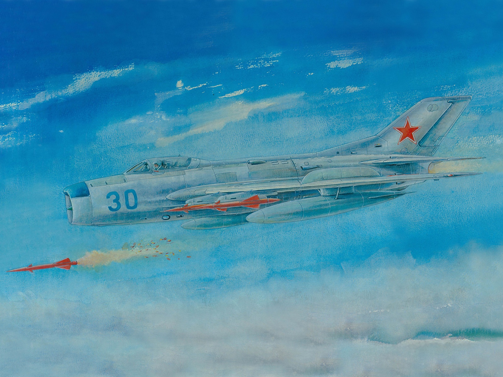 Миг-15 картина Андрея Жирнова