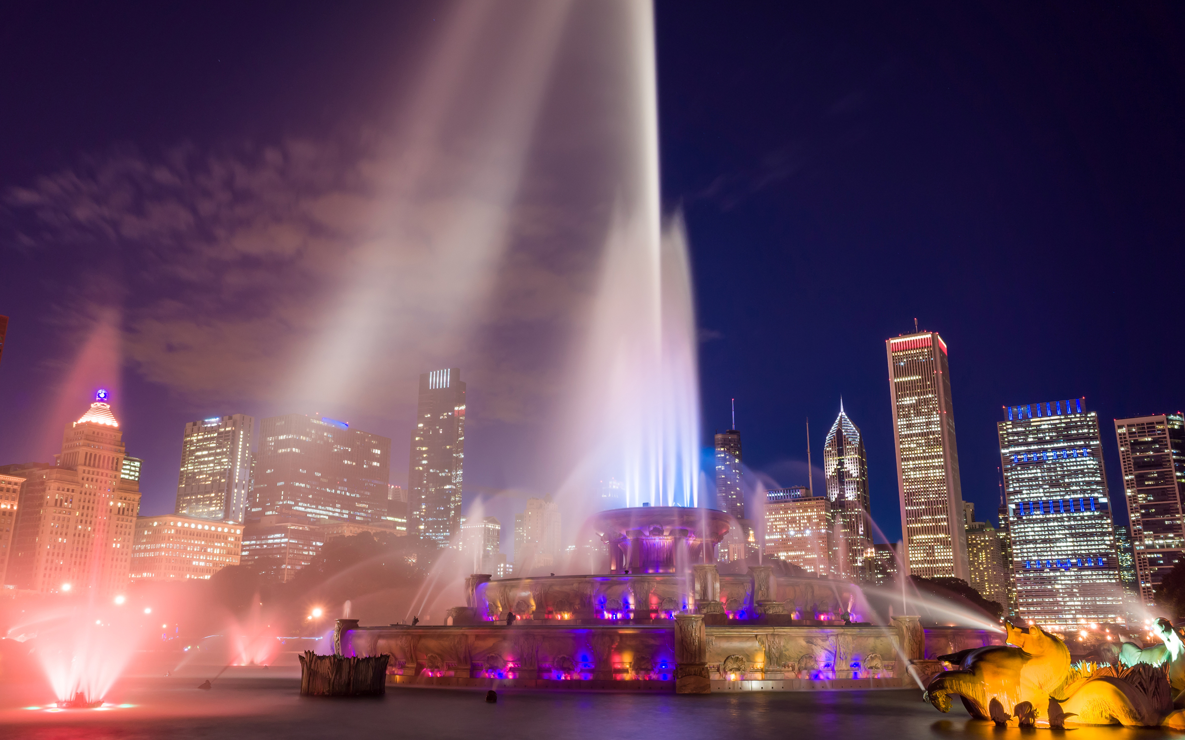 страны архитектура Букингемский фонтан США Чикагоо country architecture Buckingham fountain USA Chicago загрузить