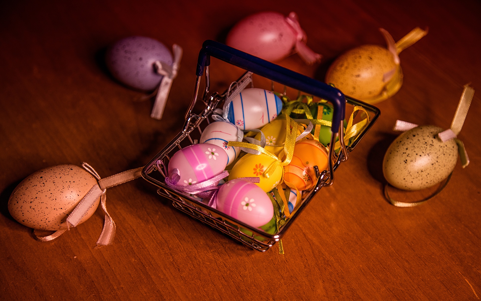 Фото Пасха Яйца Лента 1920x1200 яиц яйцо яйцами ленточка