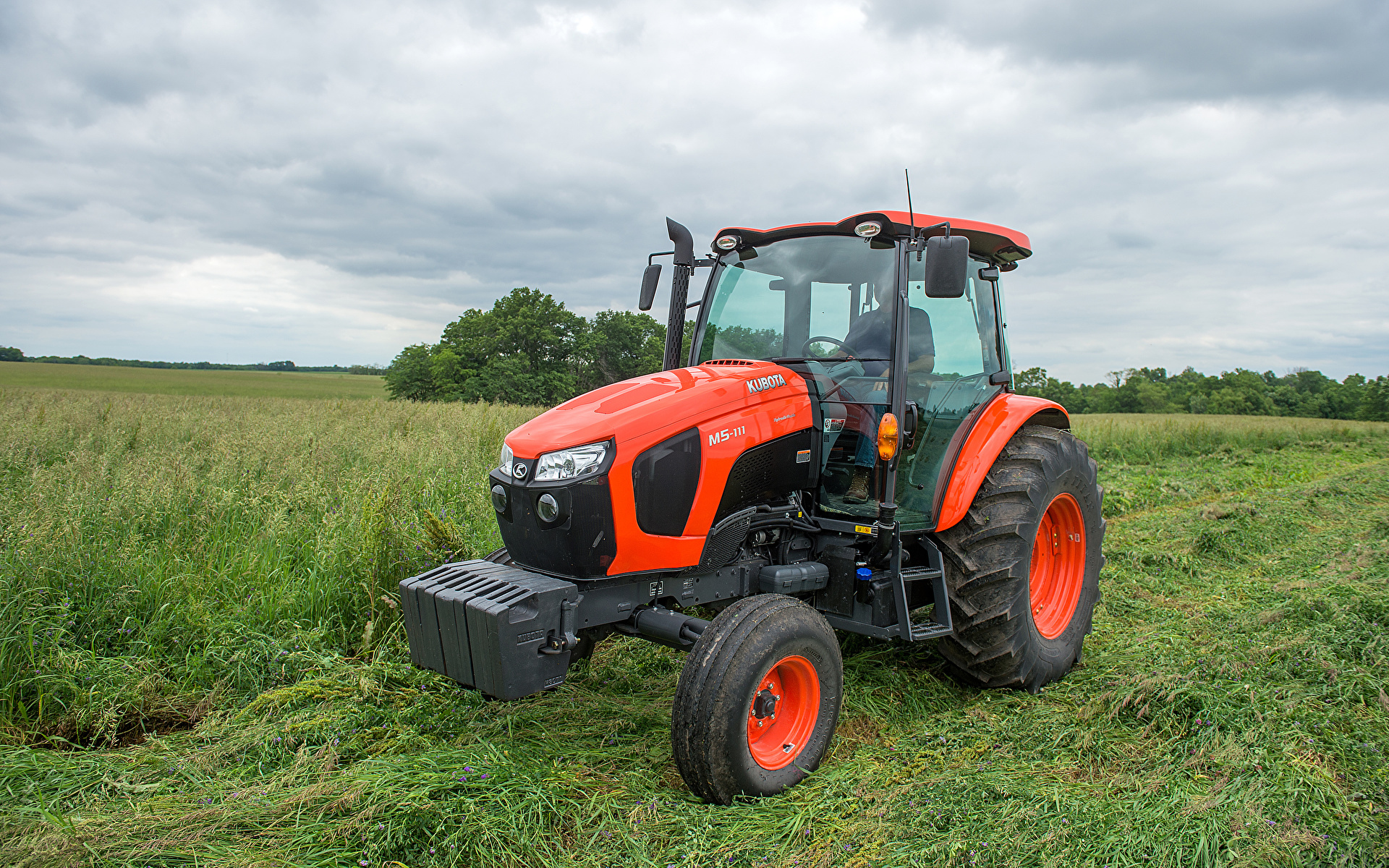 2015-20 Kubota M5-111 Трава Трактор фото 1920x1200 траве, тракторы, трактор...