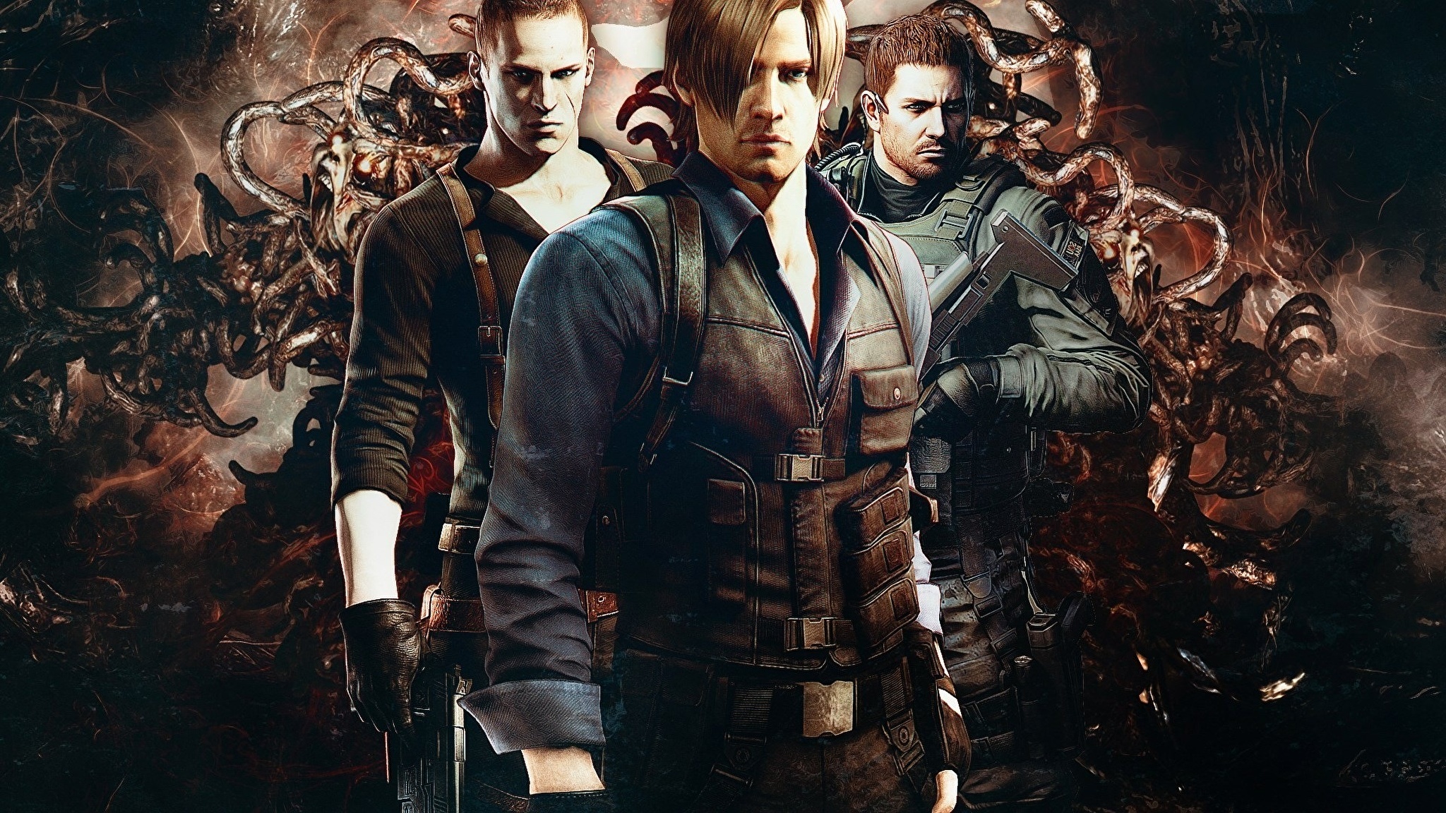 Resident Evil 6 Мужчины Leon S. Kennedy Игры 3D Графика фото 2048x1152 3д, ...