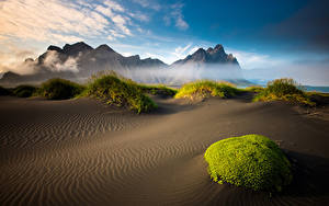 Фотографии Исландия Пейзаж Горы Песок Reykjavik Природа