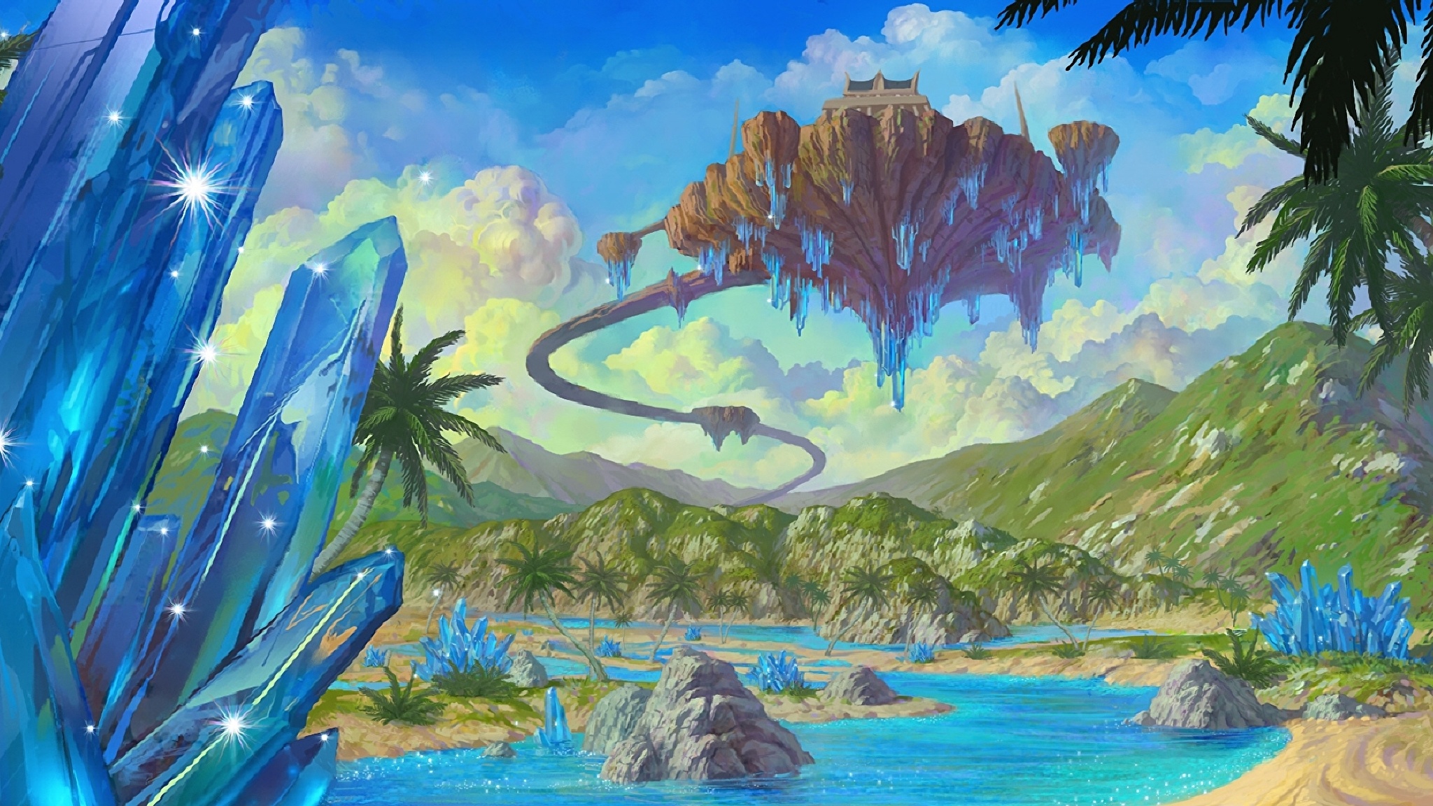 Animeverse island. Аватар Пандора острова. Тропический остров арт. Остров фэнтези.