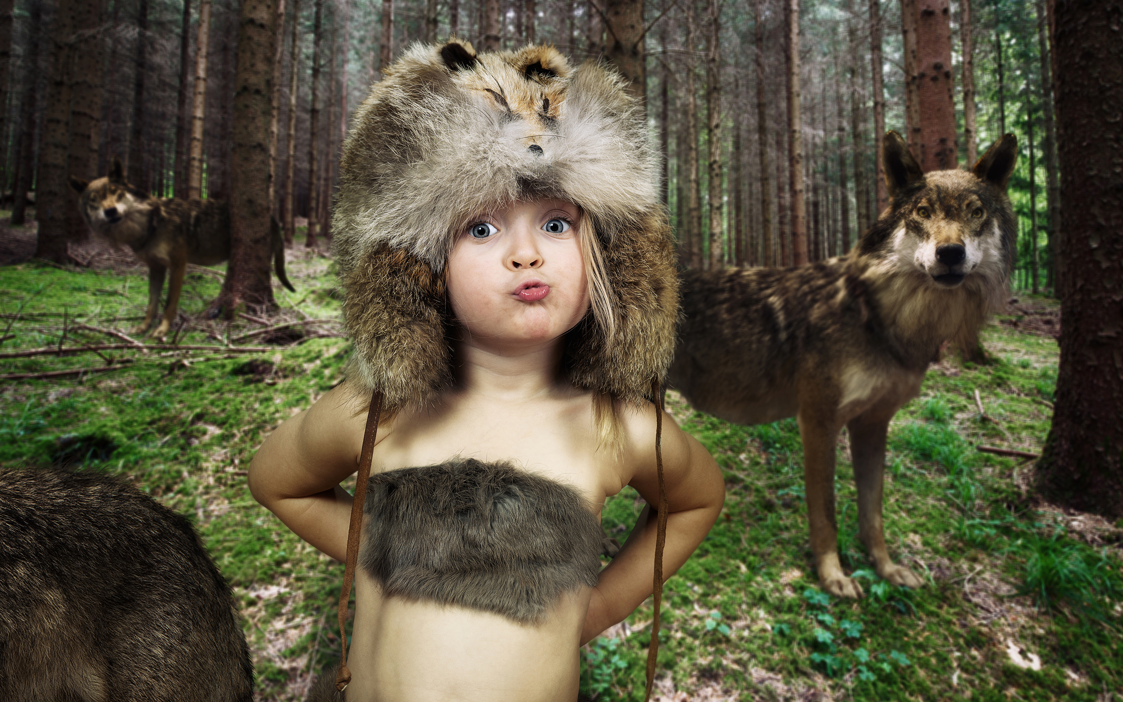 волк мальчик объятие лес бесплатно