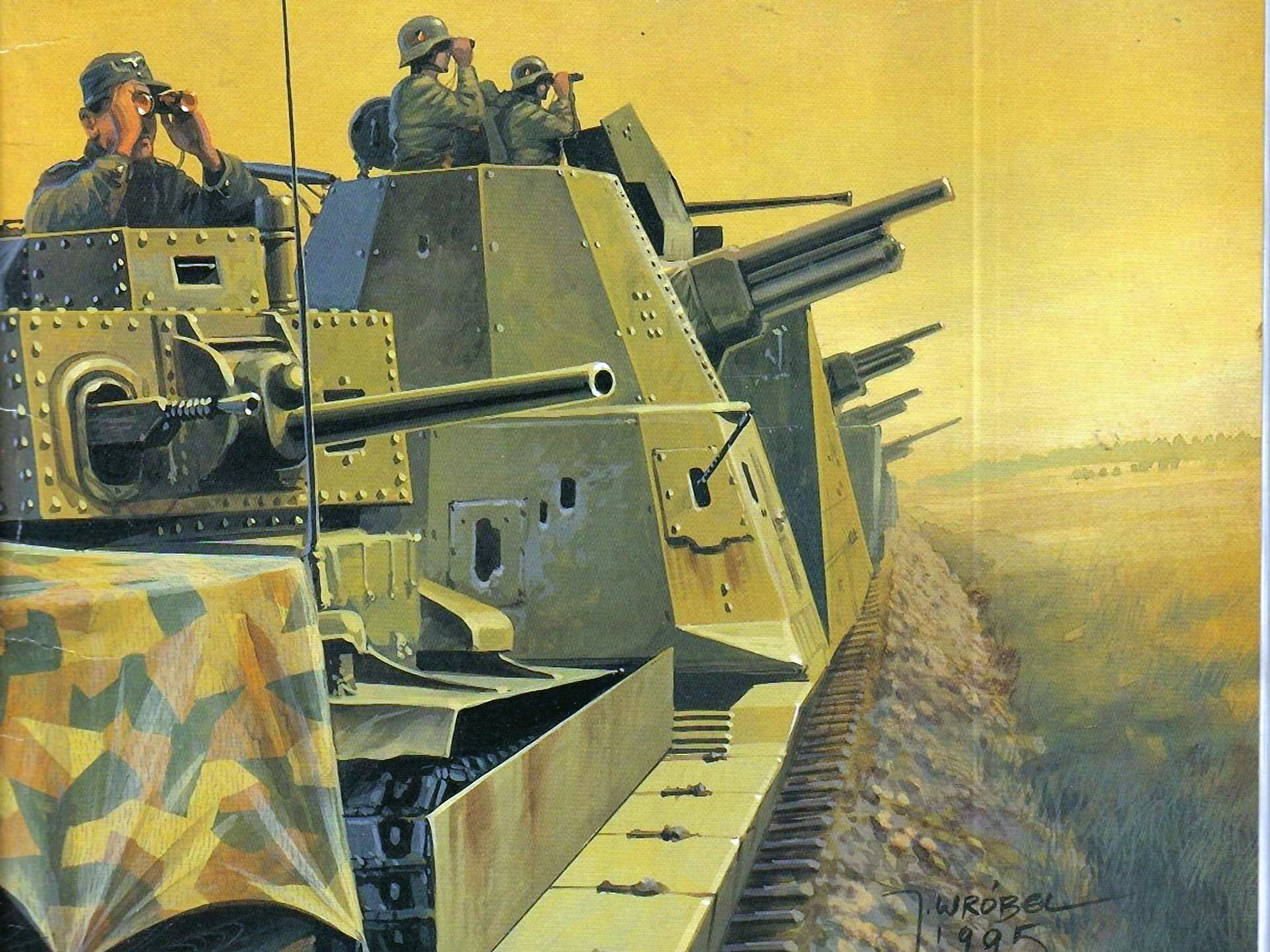 Фотографии Немецкий Armored Train Рисованные военные 1600x1200 Армия