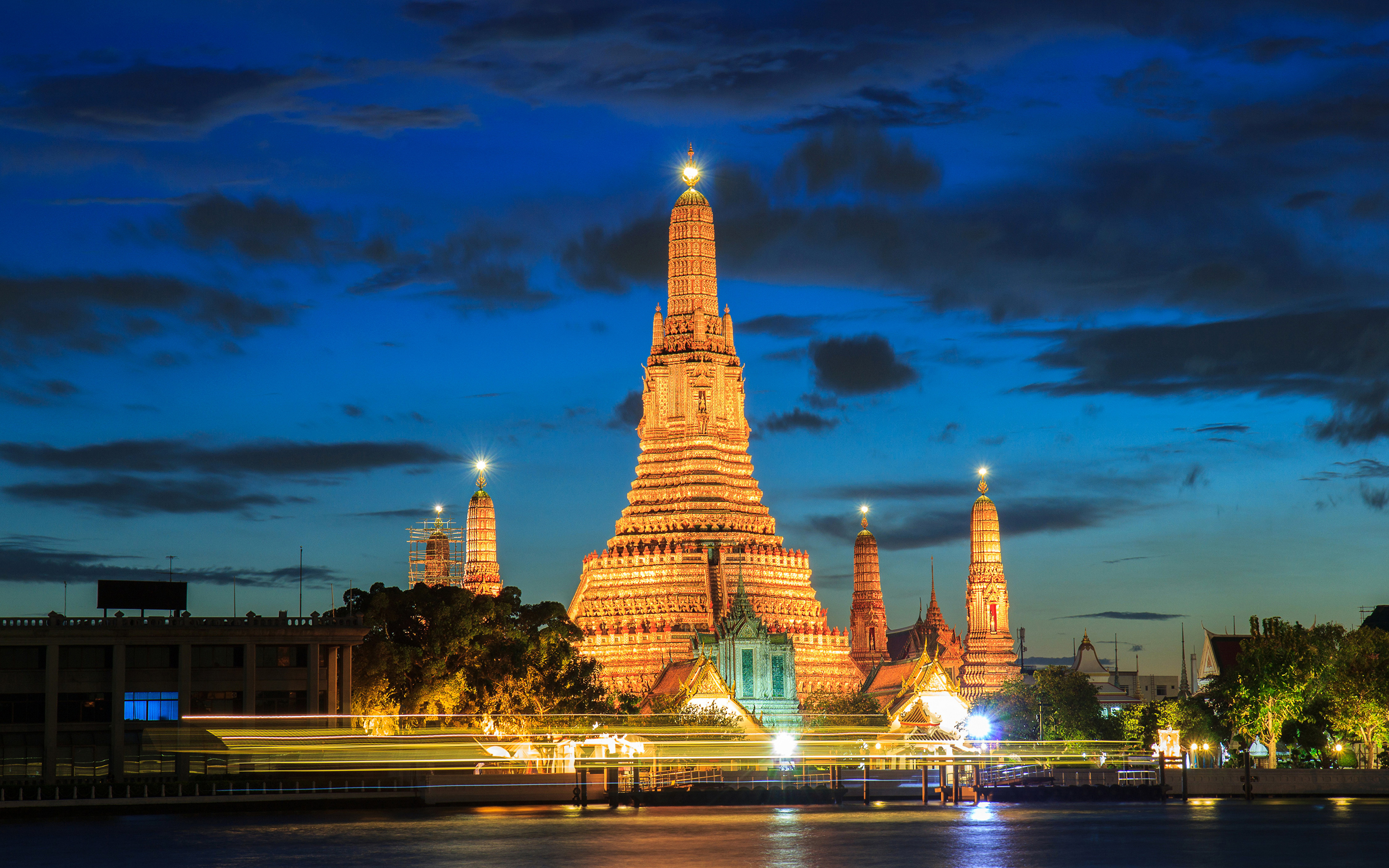 страны архитектура Бангкок Таиланд ночь скачать