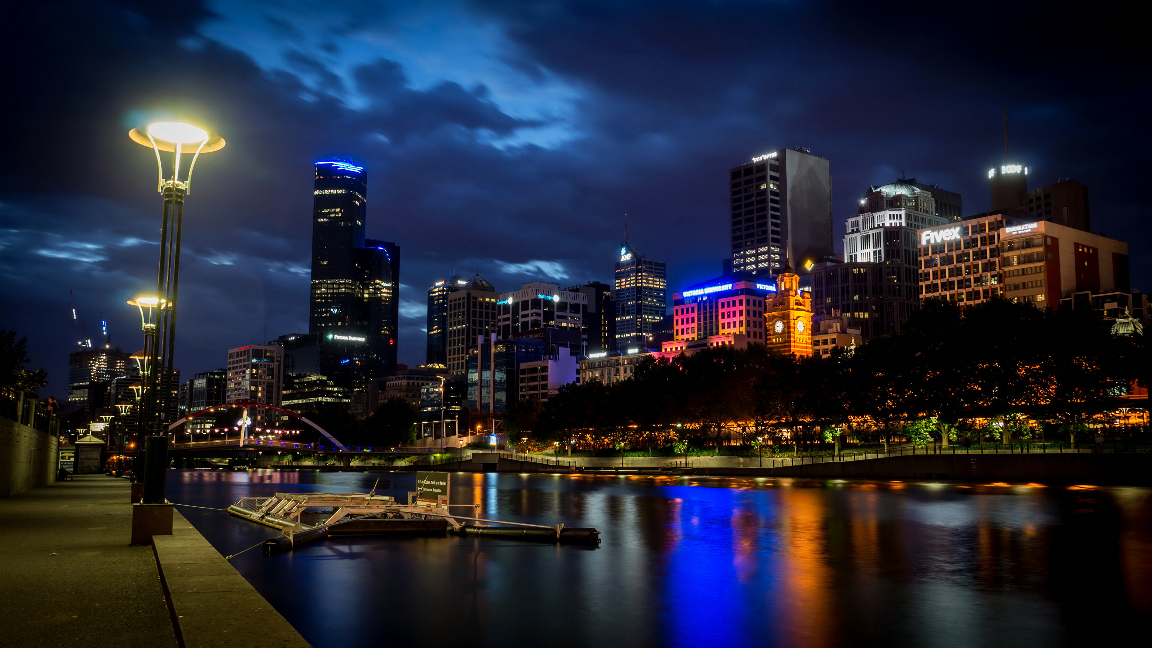 страны архитектура Мельбурн ночь австралия country architecture Melbourne night Australia скачать