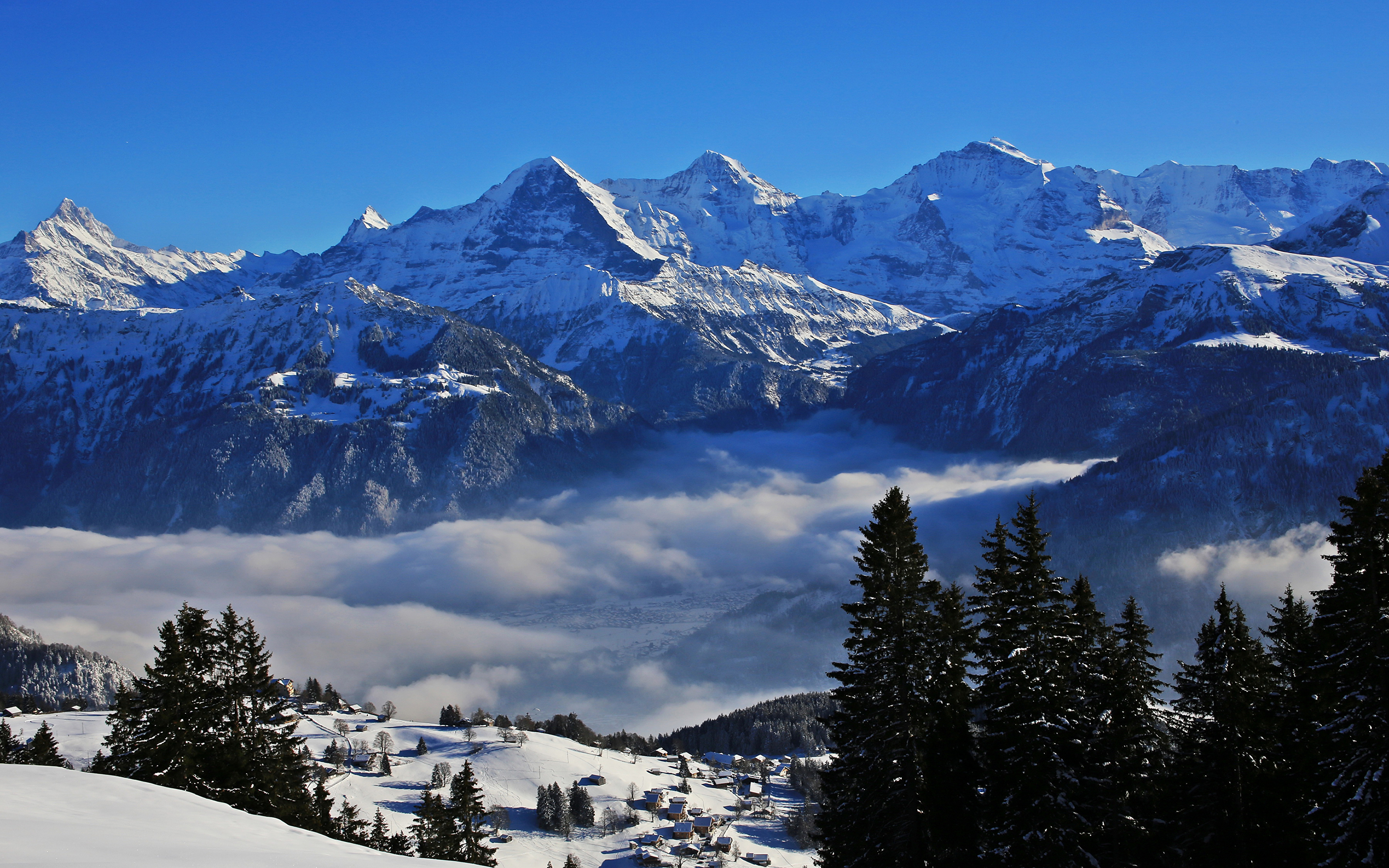 Piz Bernina, Moteratsch Glacier, Engadine, Switzerland бесплатно