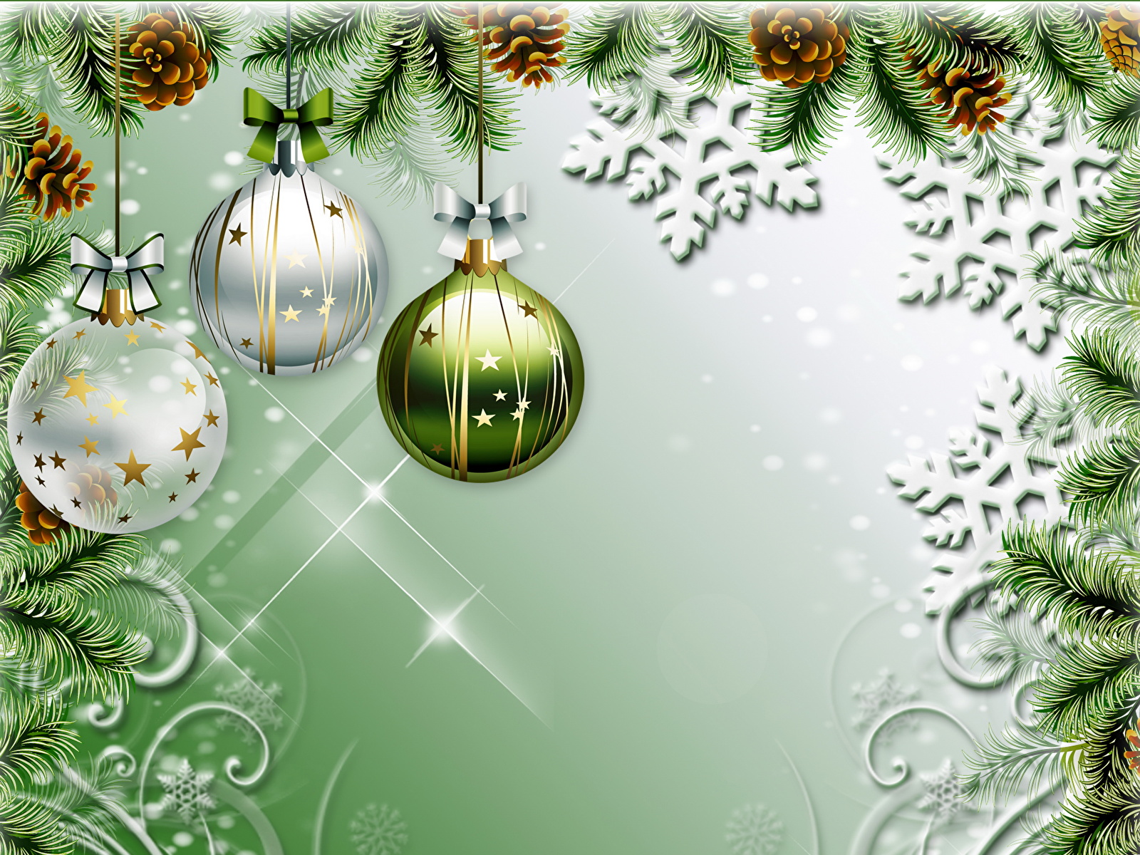 Фотография Новый год Шарики Праздники 1600x1200 Рождество Шар