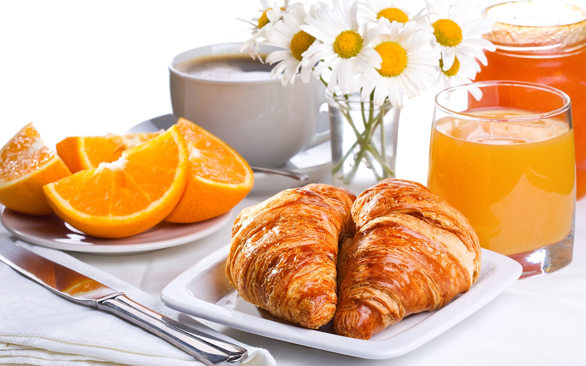 Круасаны кофе сок апельсин клубника молоко завтрак без смс