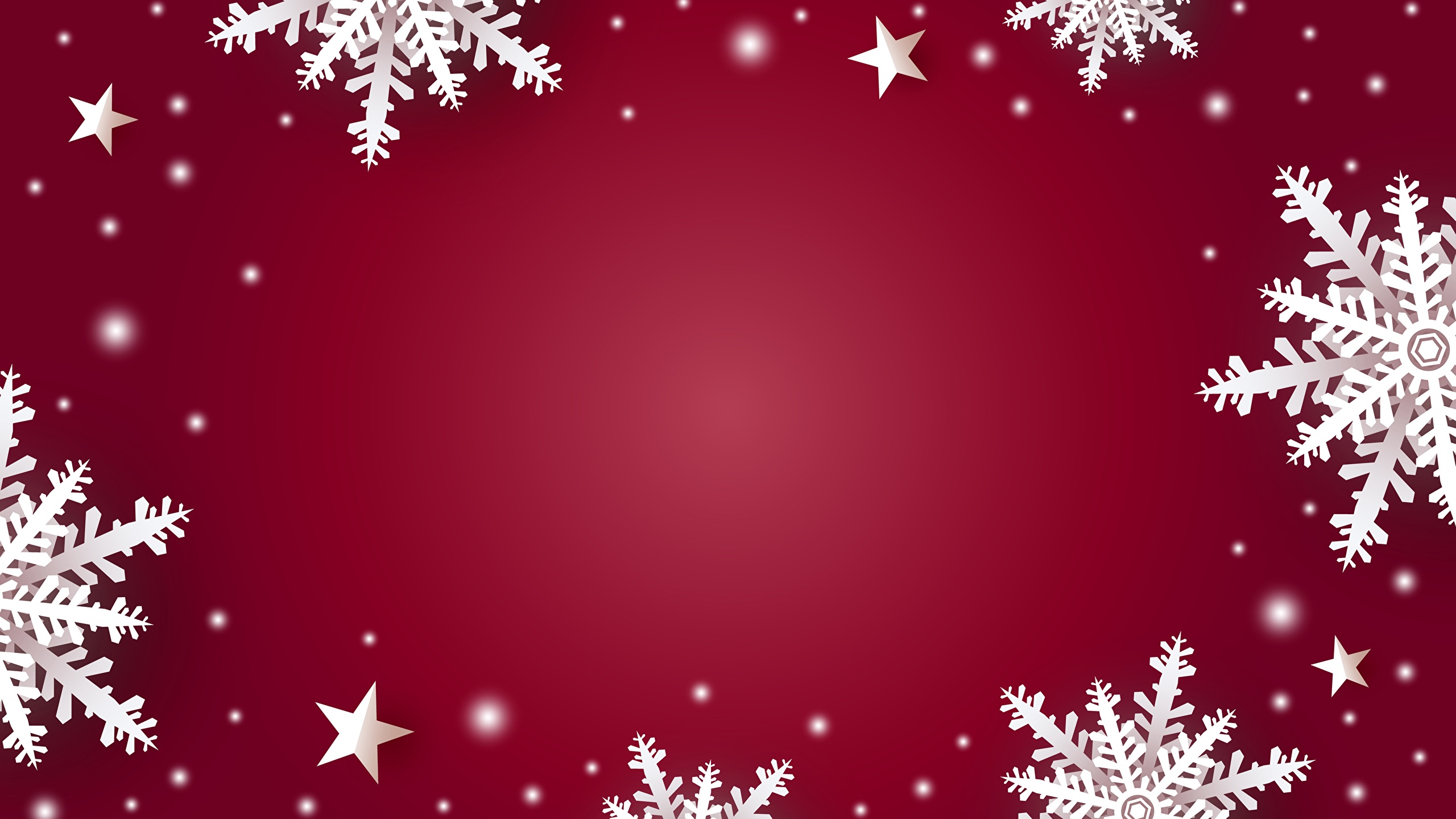 Фотография Новый год Снежинки Шаблон поздравительной открытки 2560x1440 Рождество снежинка