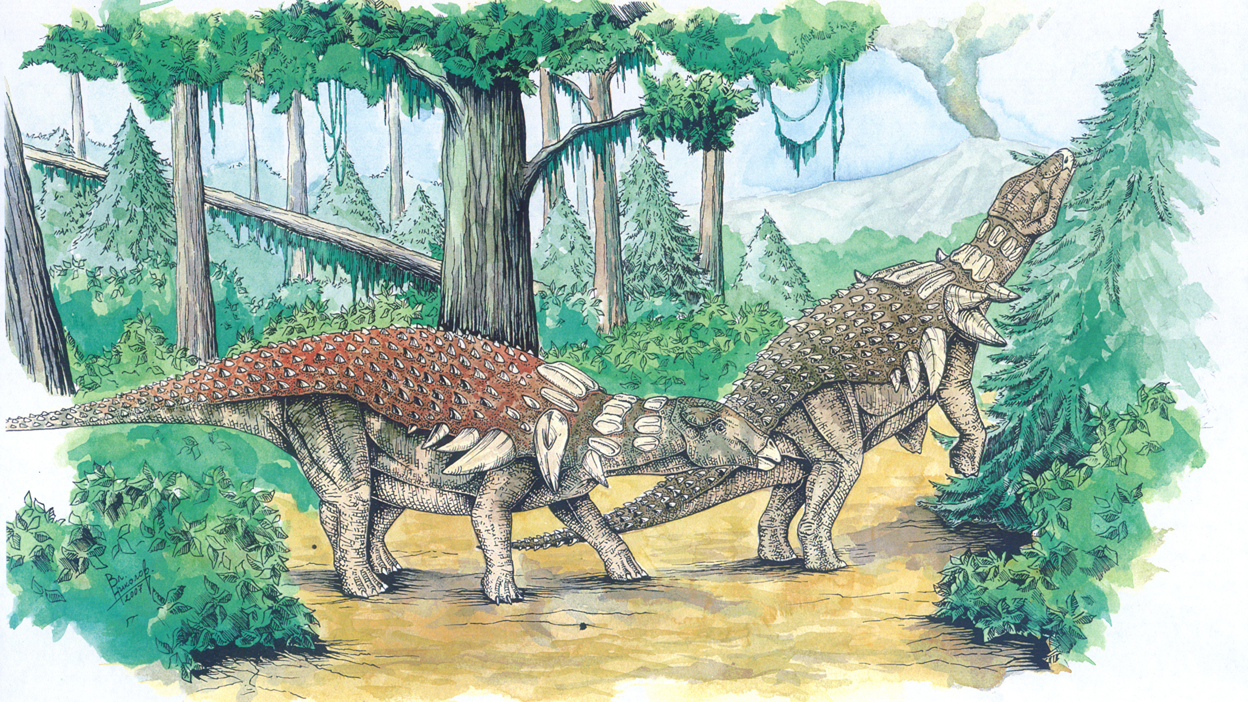 Древние папоротники и динозавры