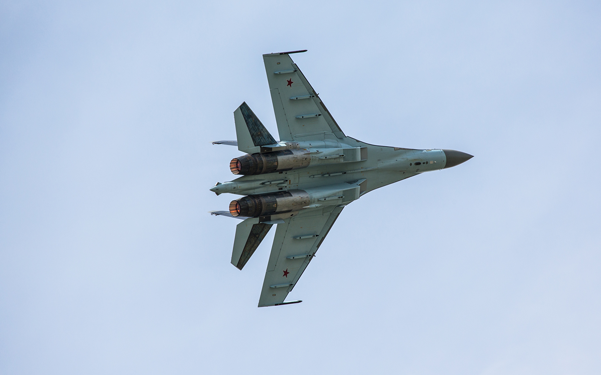 Фото Су-35 Истребители Самолеты Авиация 1920x1200