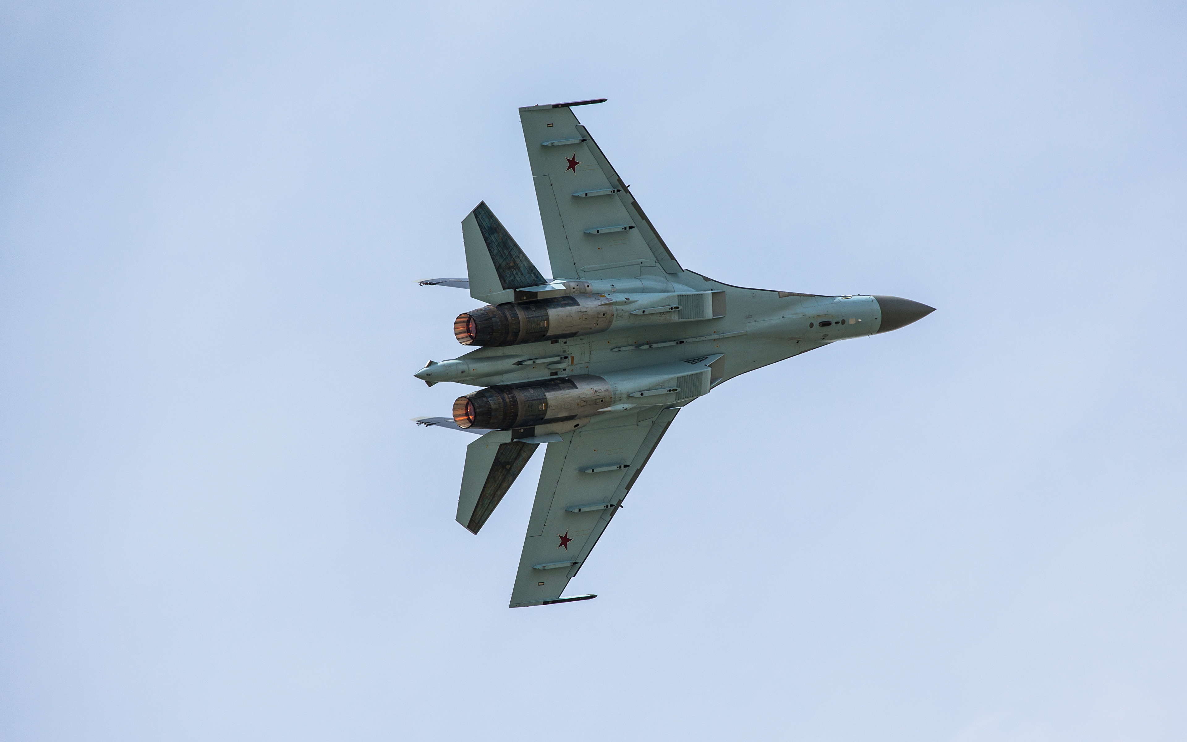 Фото Су-35 Истребители Самолеты Авиация 3840x2400