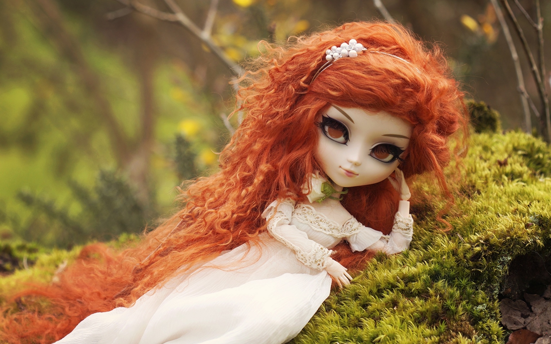 Фотографии Девочки Рыжая куклы Игрушки 1920x1200 девочка рыжие рыжих Кукла игрушка