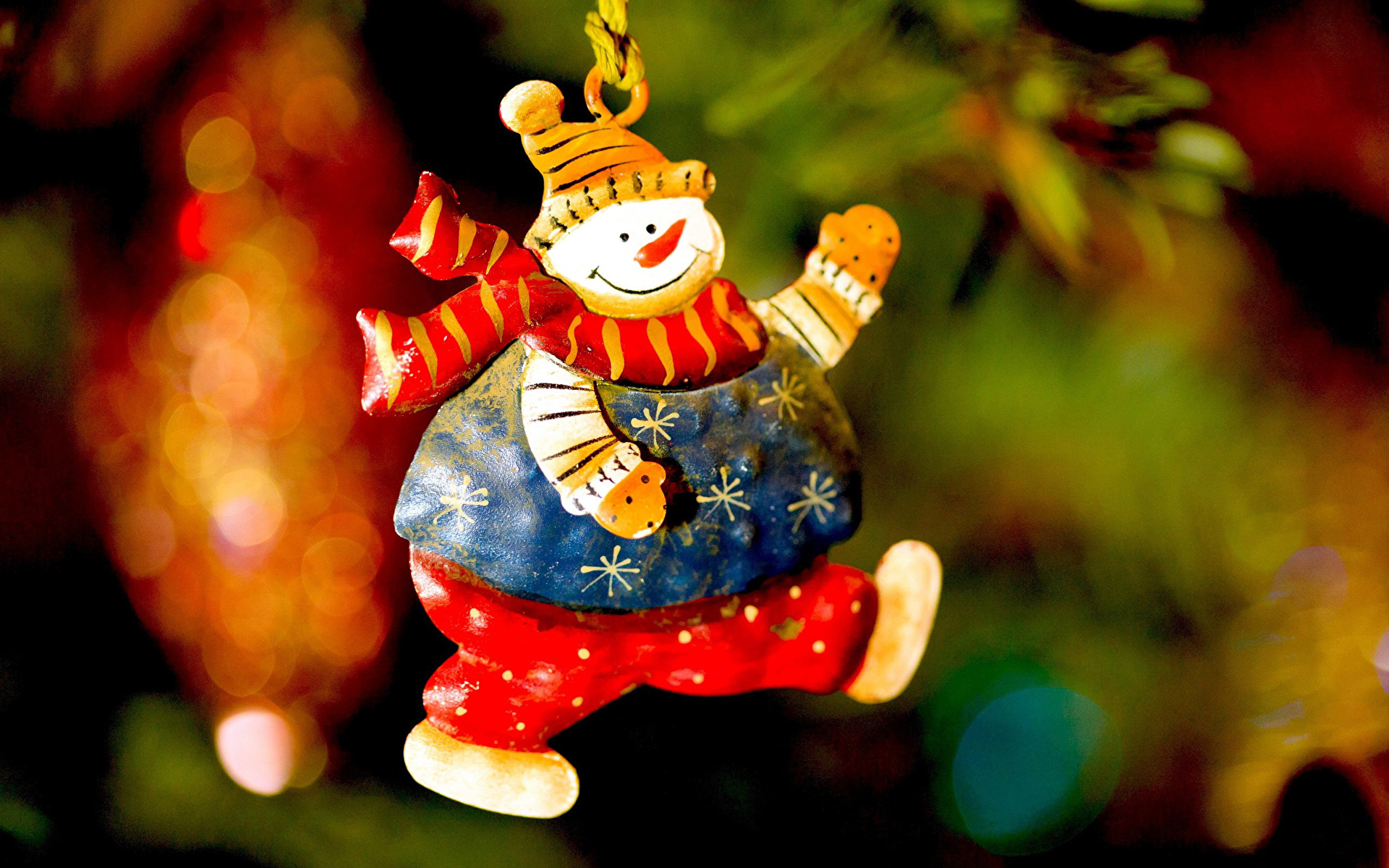 Фото Новый год снеговика Игрушки Праздники 1920x1200 Рождество снеговик Снеговики игрушка