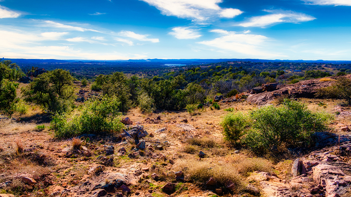Фото Техас США Природа Небо Горизонт 1366x768 штаты америка горизонта