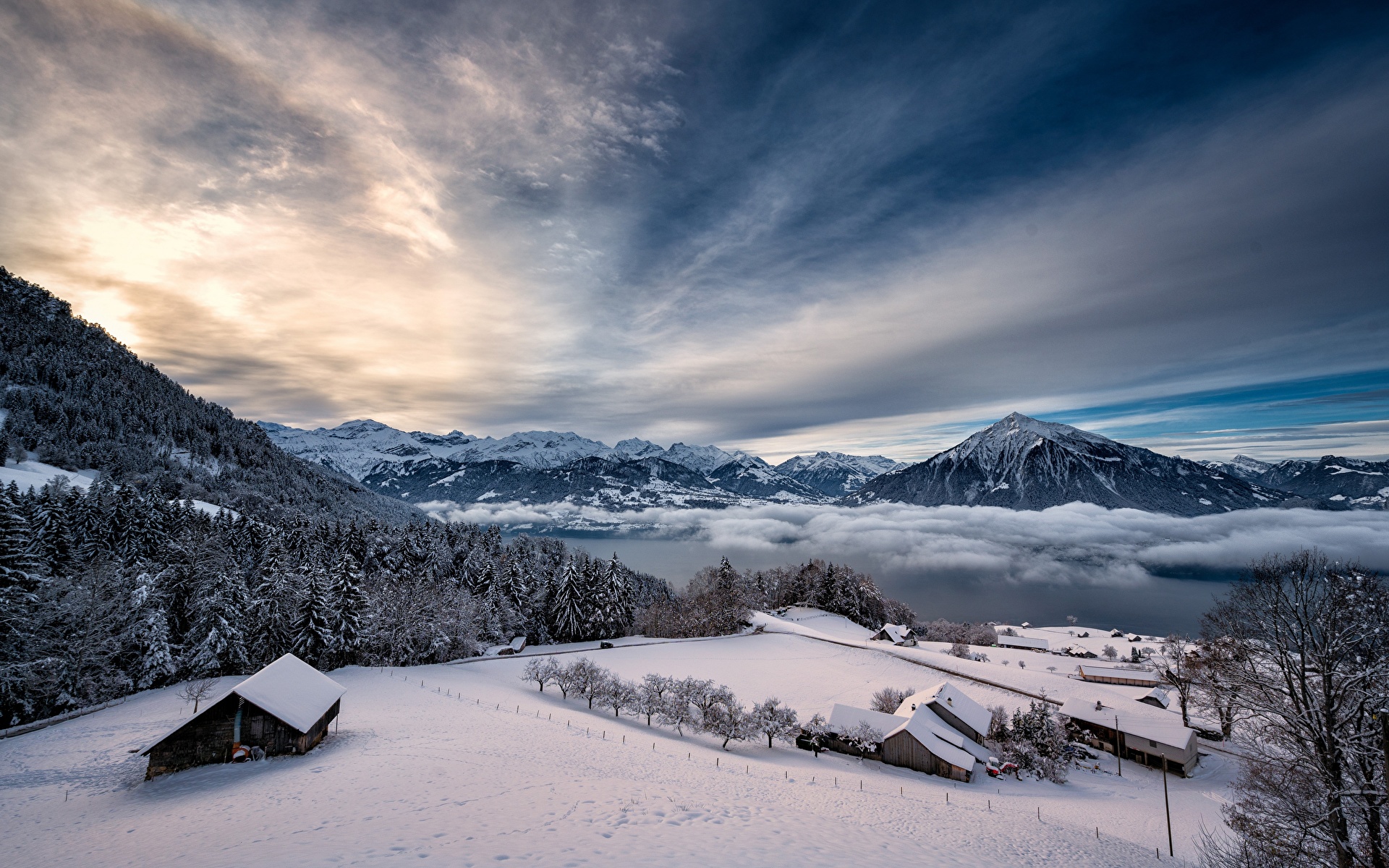 Снежные Альпы Швейцарии