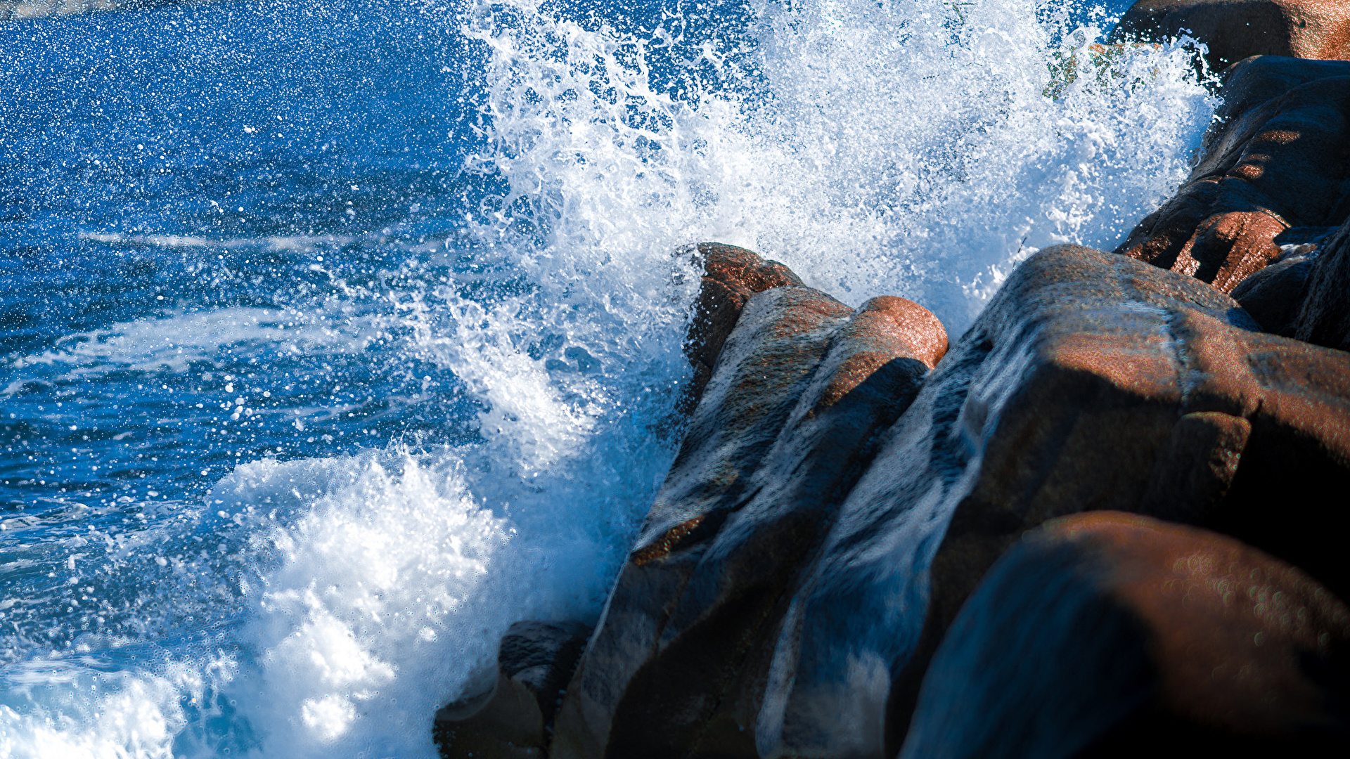 брызги прибой волна камни скала spray surf wave stones rock бесплатно
