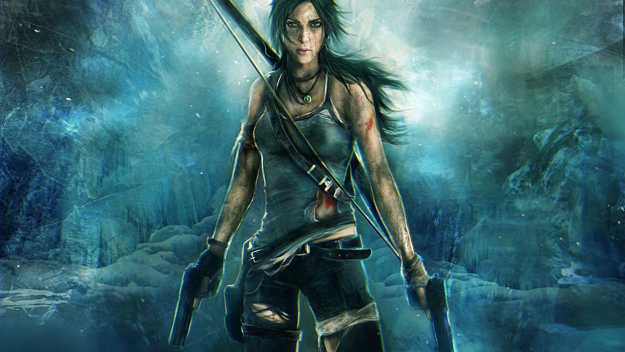 Tomb Raider Tomb Raider 2013 Пистолеты Воители Лара Крофт Игры Девушки фото...