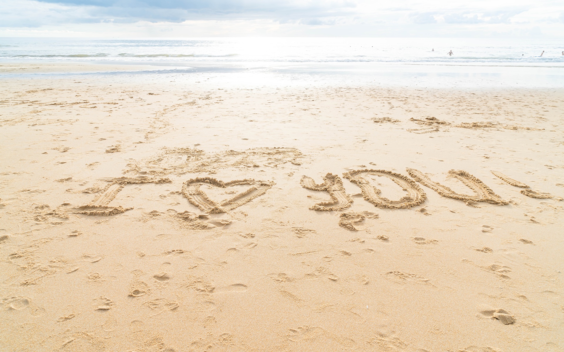 Обои для рабочего стола инглийские I love you пляжа Море Природа песке текст 1920x1200 английская Английский Пляж пляже пляжи песка Песок слова Слово - Надпись