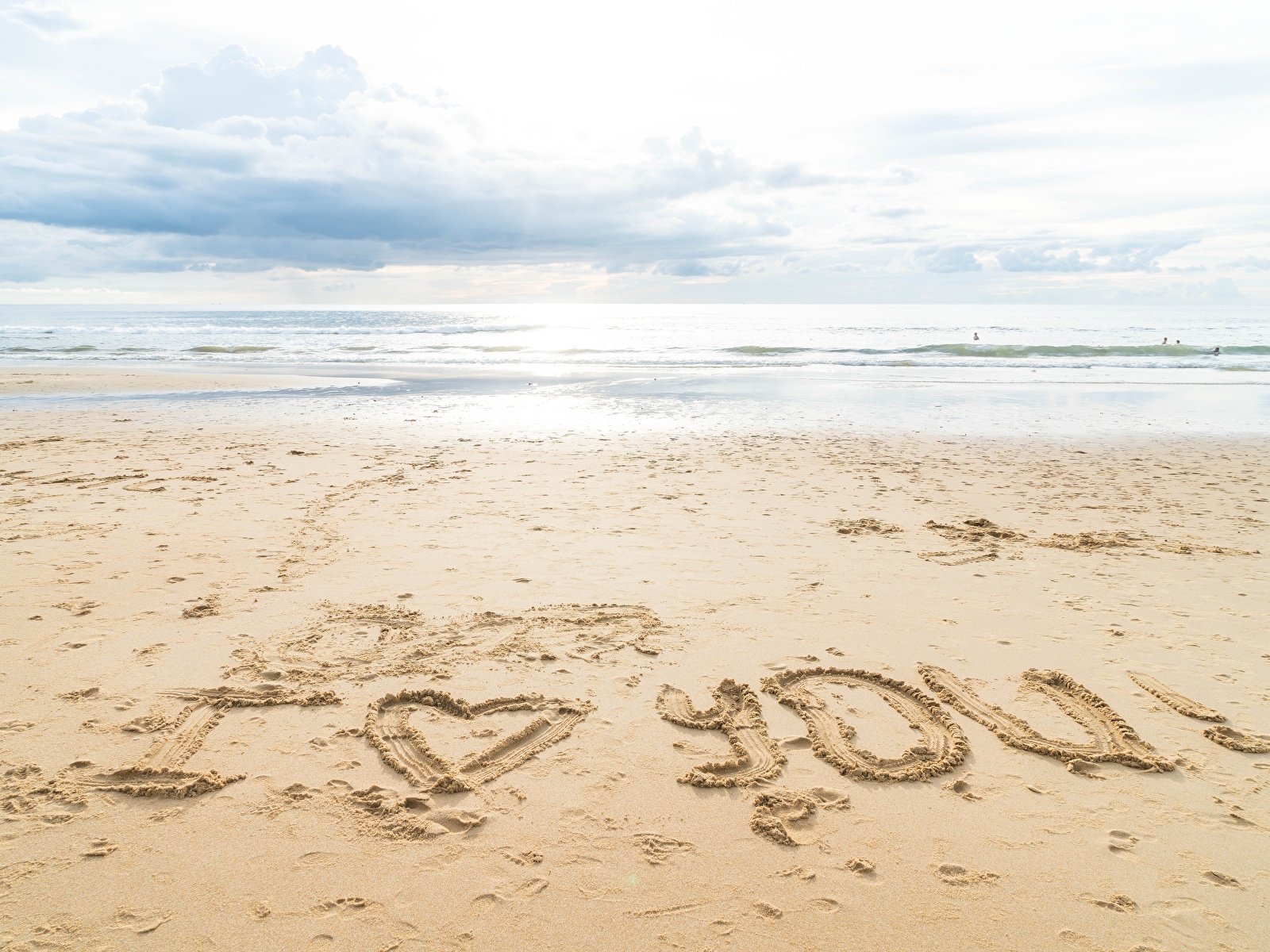 Картинка инглийские I love you пляжи Море Природа Песок Слово - Надпись 1600x1200 английская Английский Пляж пляжа пляже песка песке слова текст