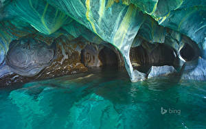 Обои Чили Пещера Bing General Carrera Lake Andes Patagonia Природа