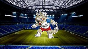 Обои Футбол Стадион World Cup 2018 Mascotte