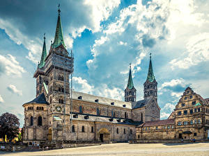 Фотографии Германия Храмы Церковь Городской площади Bamberg Города