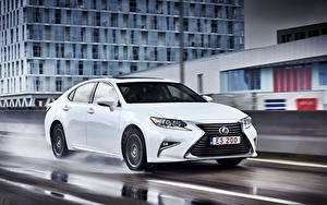 Картинка Lexus Белая Едущий ES 200 авто