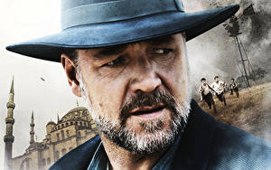 Картинки Мужчина Борода Шляпа Лицо Усы человека The Water Diviner Russell Crowe Фильмы Знаменитости