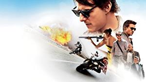 Картинка Миссия невыполнима Tom Cruise Мужчины Очки Rogue Nation кино