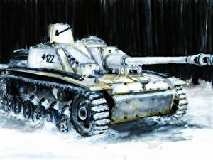 Картинка Самоходка Рисованные Sturmgeschütz III