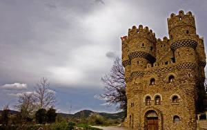 Картинка Испания Замки Castillo Las Cuevas город